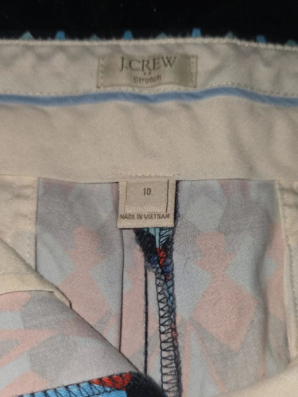 J. Crew Geometric Athletic Shorts in Blue & Orange